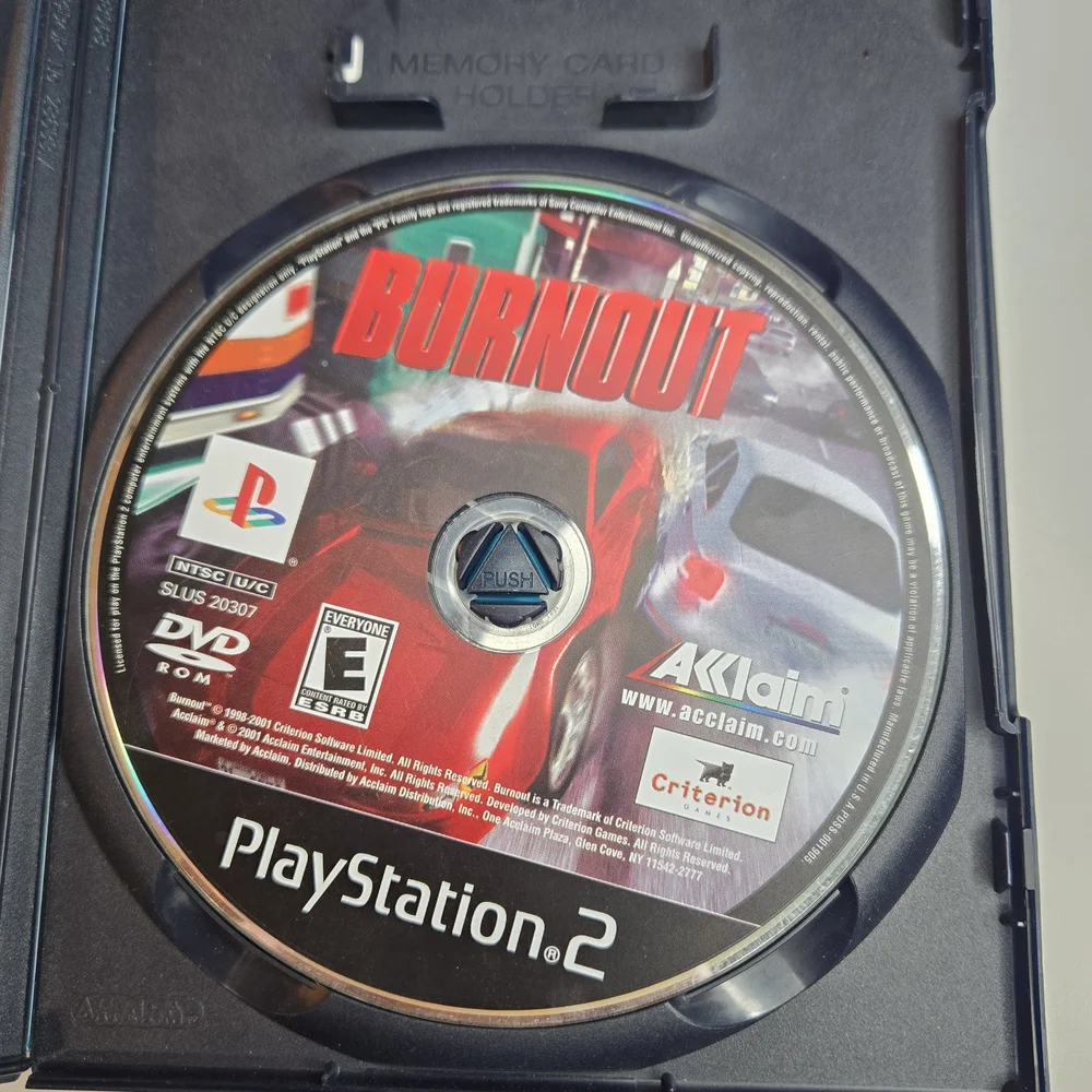 Burnout for PlayStation 2 by - AKKLAIM Black Case. Complete Game Tested Ps2